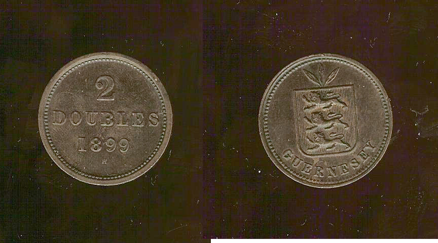 Guernsey 2 doubles 1899H Unc